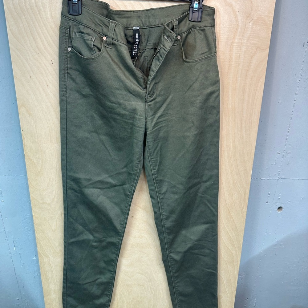 Design Lab Lord & Taylor Olive Green Women Jeans